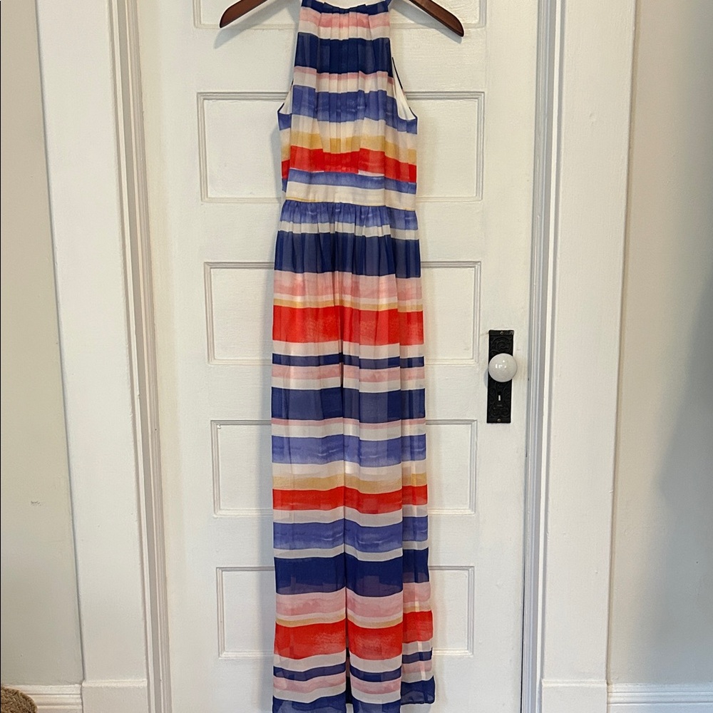 Vince Camuto Multicolor Striped Maxi Dress